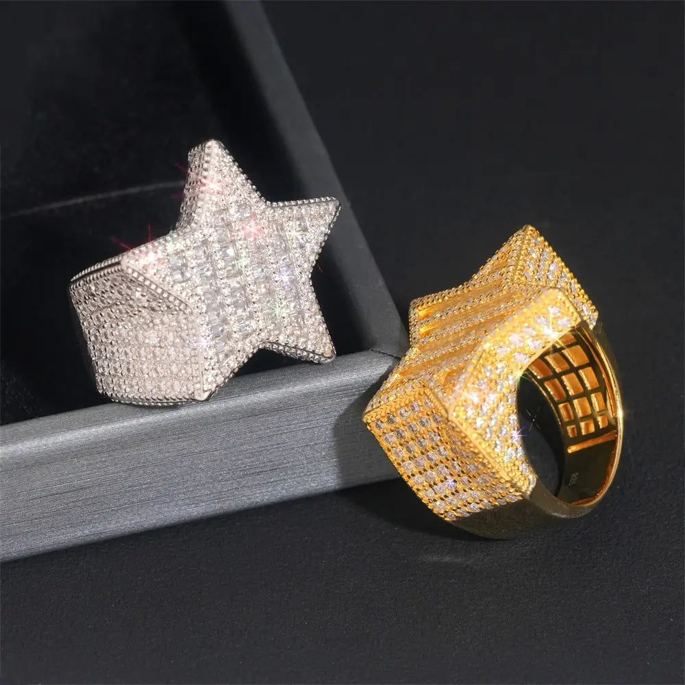 GL Star Shape Baguette VVS Moissanite Ring
