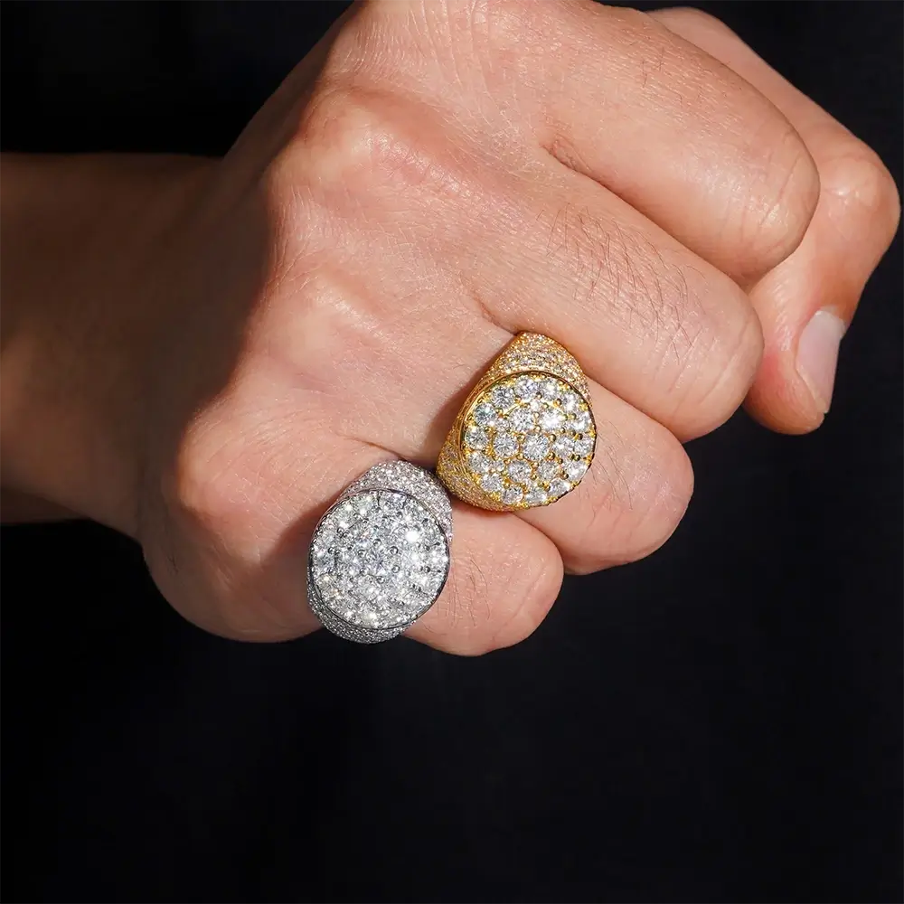 GL Hip Hop Fine Jewelry VVS Moissanite Diamond Ring