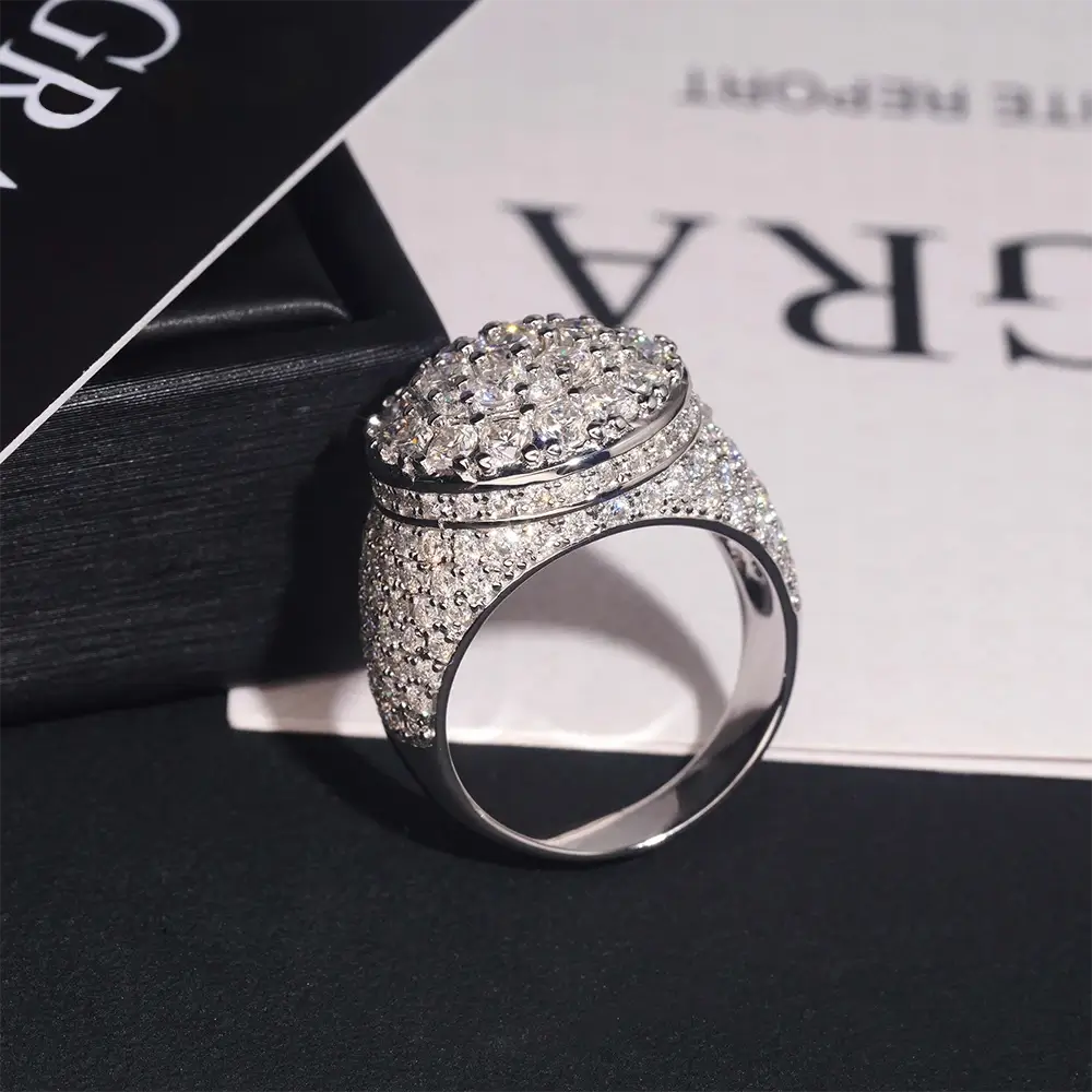 GL Hip Hop Fine Jewelry VVS Moissanite Diamond Ring
