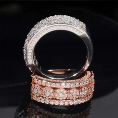 【US 3 Days Delivery】GL Iced Out Round cut Eternity Band Moissanite Ring