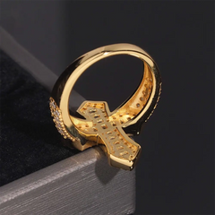 GL BAGUETTE MOISSANITE Diamond Cross Ring