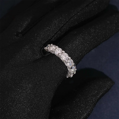 GL Round Cut Full Eternity Band Moissanite Ring