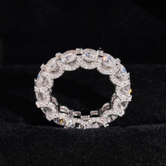 GL Round Cut Full Eternity Band Moissanite Ring