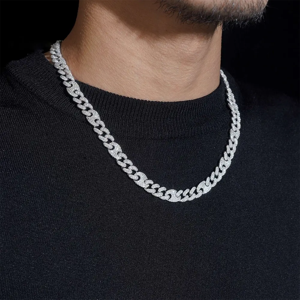 9MM GG-Link VVS Moissanite Cuban Chain