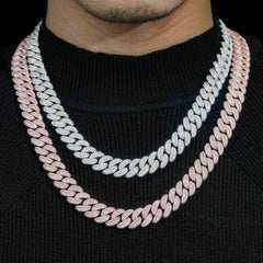 GL 13mm 925 Sterling Silver Zircon Cuban Chain
