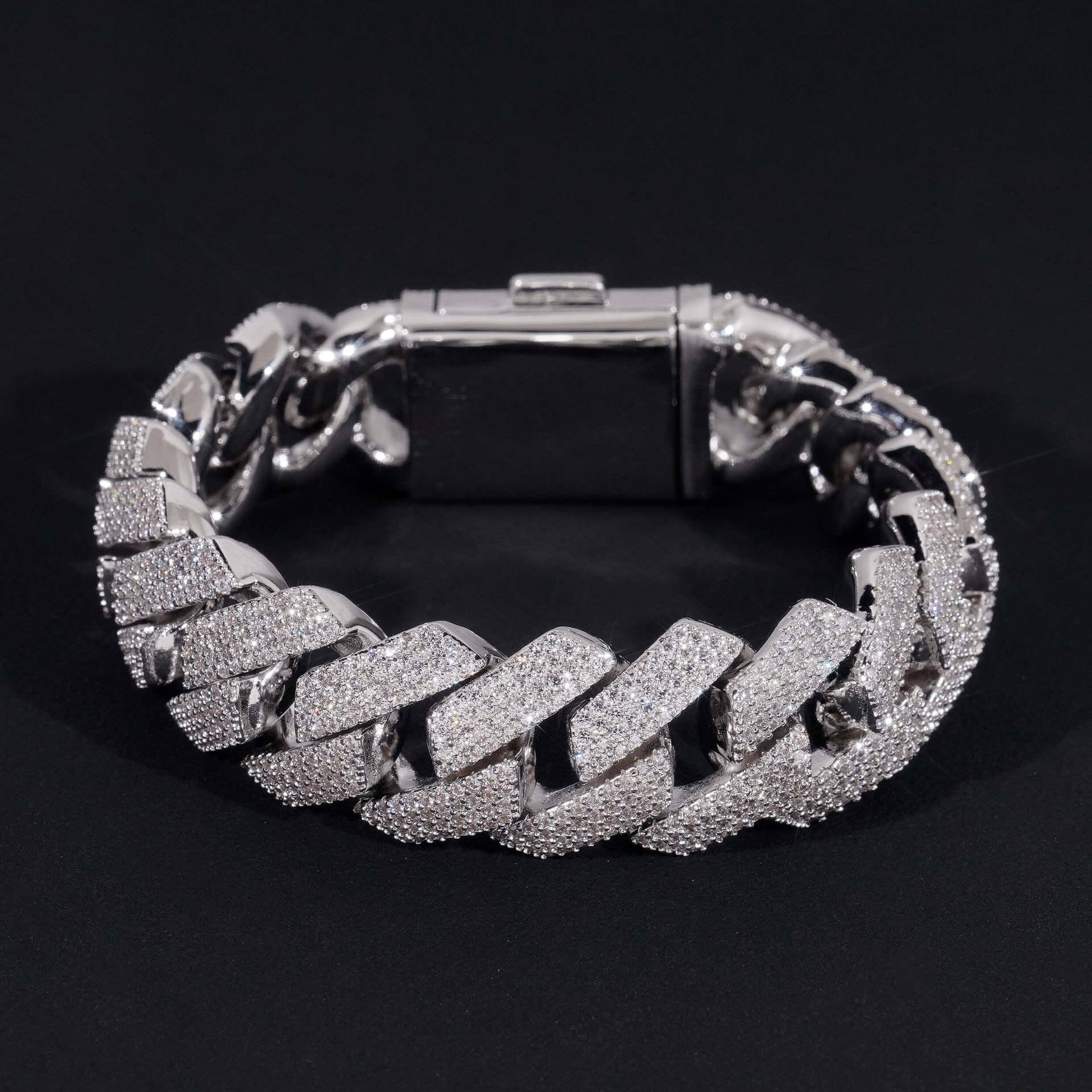 GL 20mm Miami Cuban Link Chain Hiphop Iced Out 5A+ Diamond 14K Gold Plated