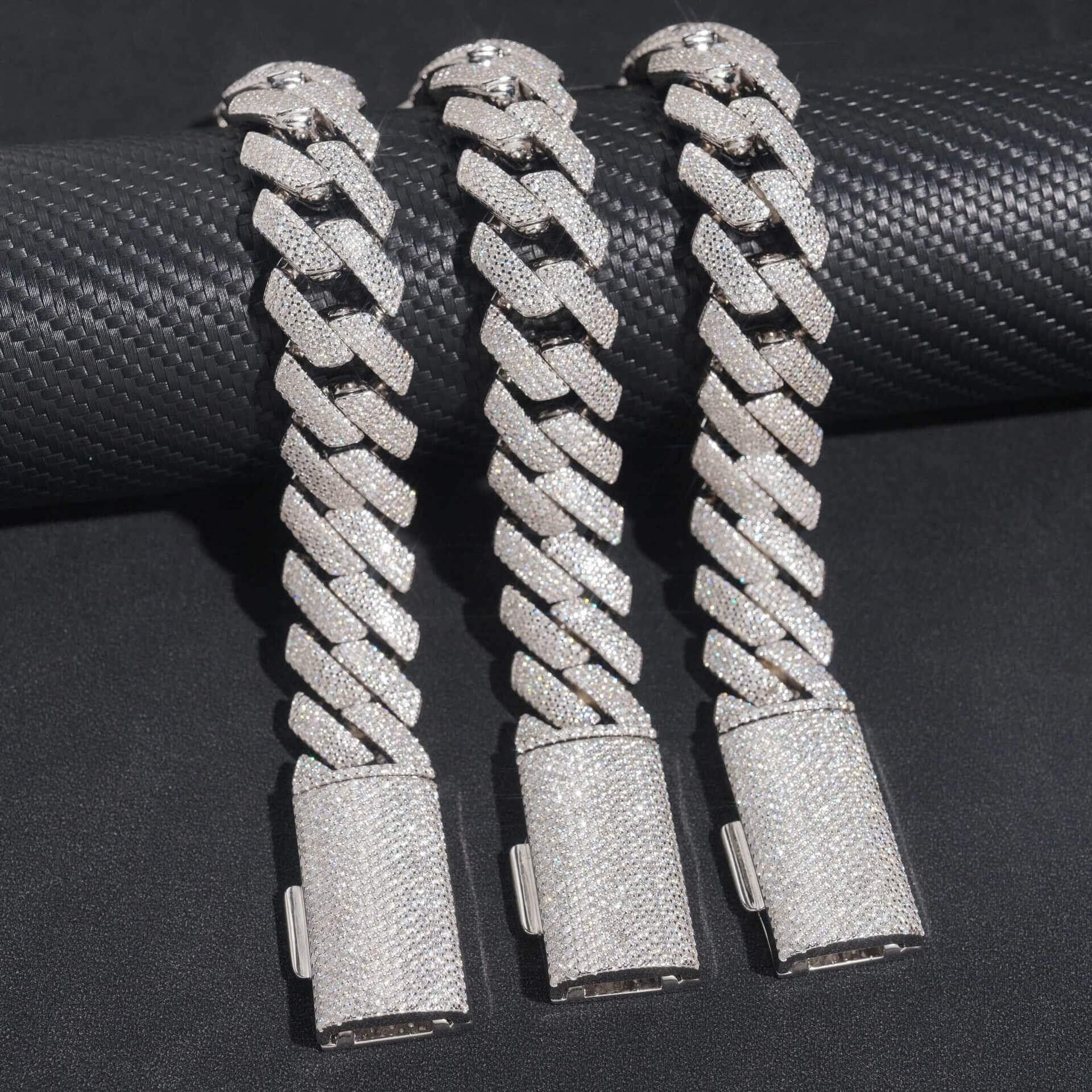 GL 20mm Miami Cuban Link Chain Hiphop Iced Out 5A+ Diamond 14K Gold Plated
