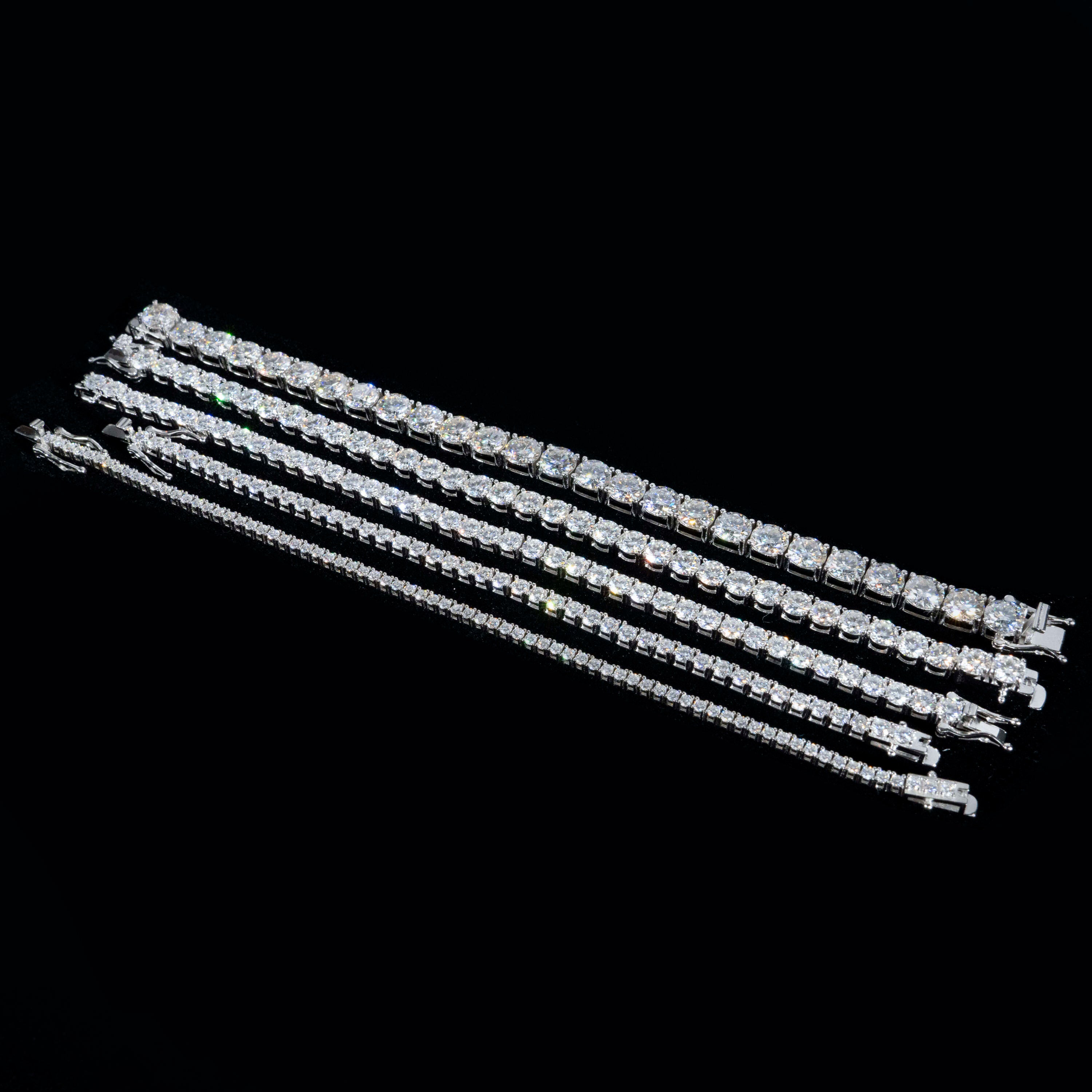 GL 2MM 3MM 4MM 5MM 6.5MM Moissanite Diamond Tennis Chain Bracelet