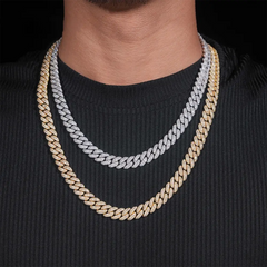 10MM 2 Rows Miami Hip Hop VVS Moissanite Cuban Chain
