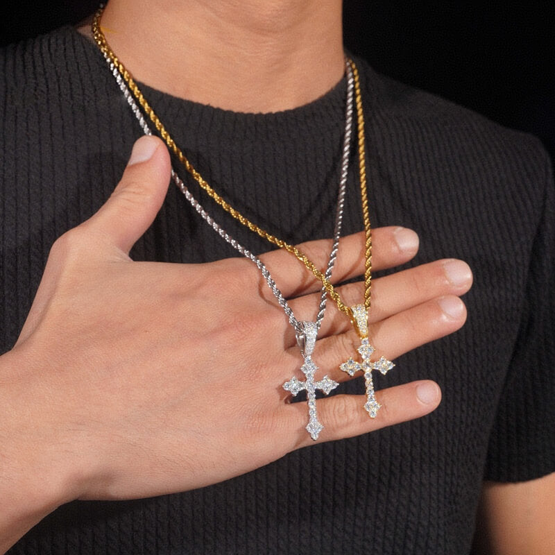 GL Iced Out Hip Hop Jewelry Vvs Moissanite Diamond Cross Pendant