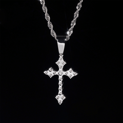 GL Iced Out Hip Hop Jewelry Vvs Moissanite Diamond Cross Pendant