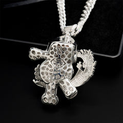 GL Trendy Ttoys Red Nose Clown Full of Diamond Pendant