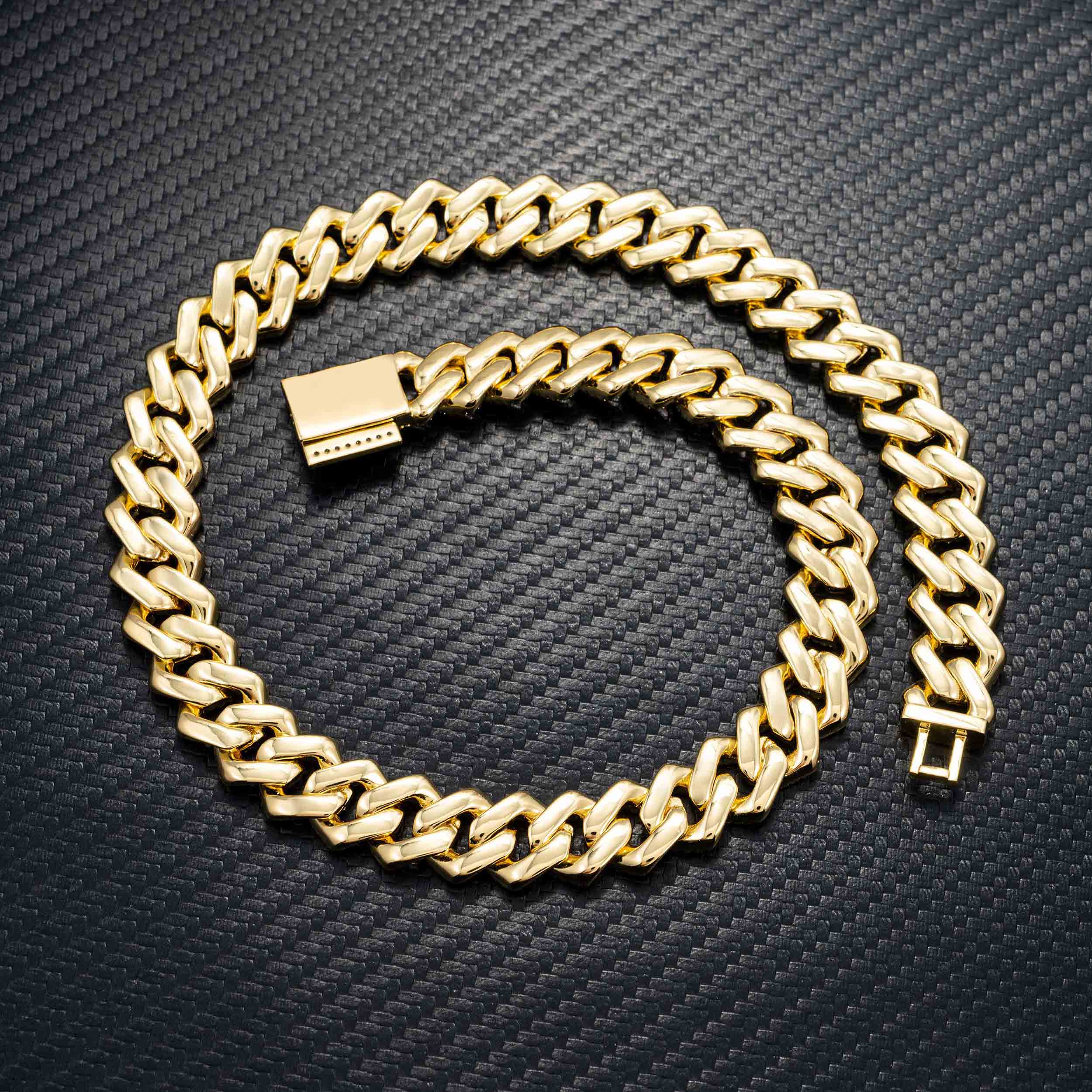 14MM 2 Rows VVS Moissanite EDG Cuban Link Chain