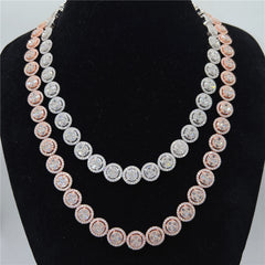 13mm Luxury 925 Silver Iced out VVS Moissanite Cluster Necklace Chain